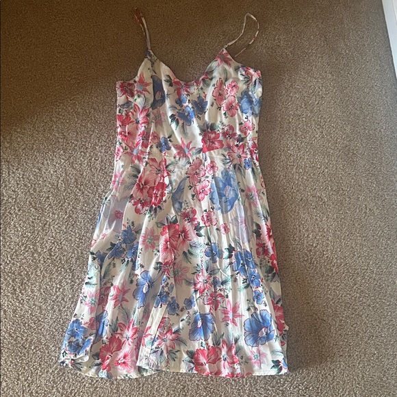 Floral Print Spaghetti Strap Mini Dress - Picture 1 of 5